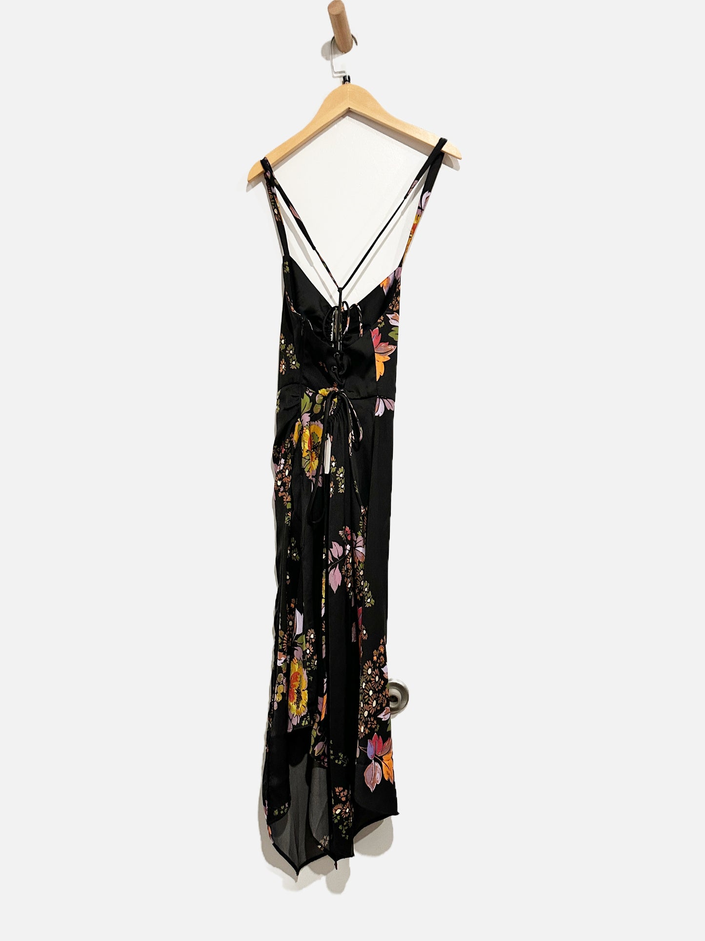 Urban Outfitters Black Floral Keyhole Dress - Small