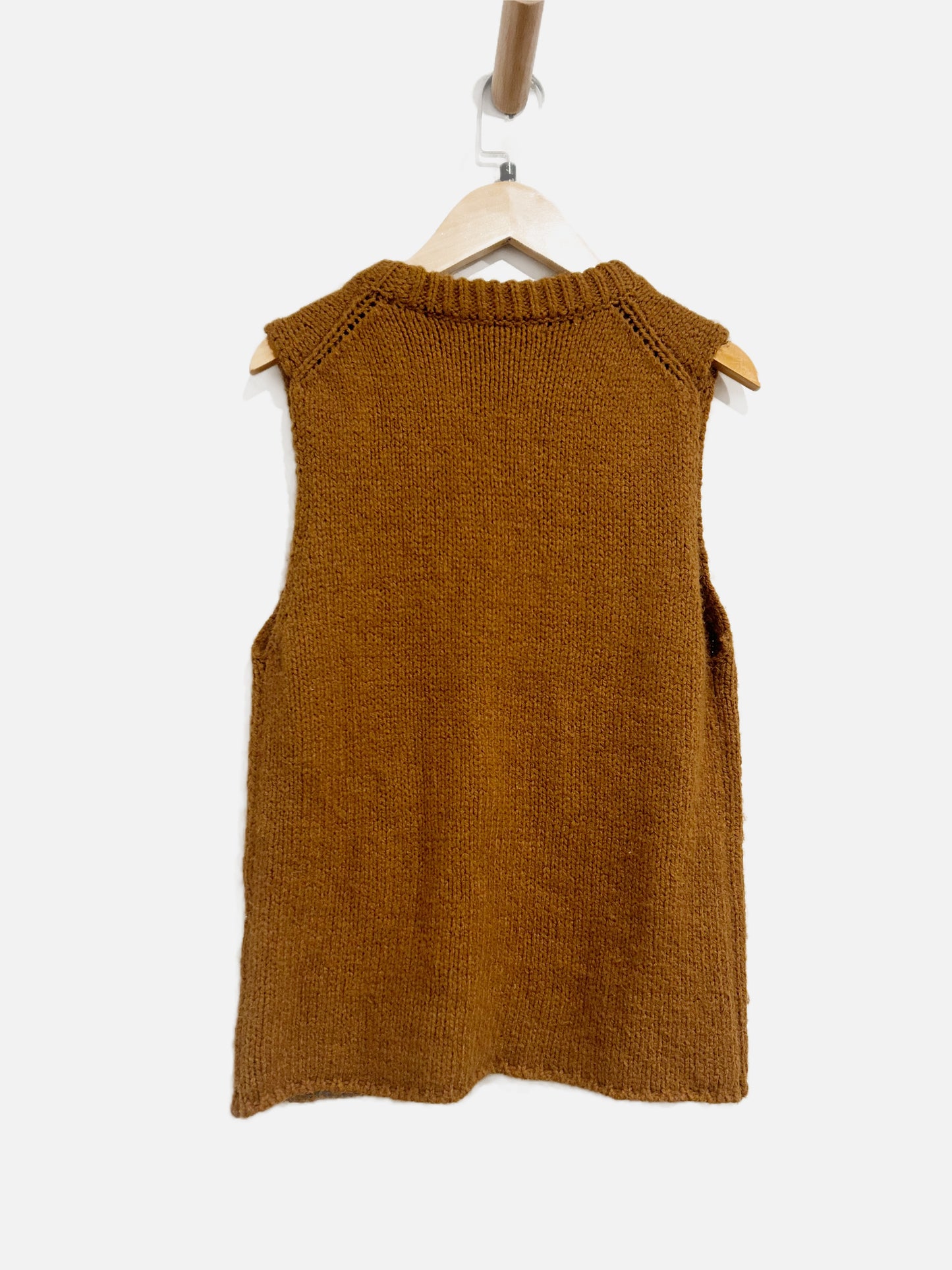 Zara Brown Sleeveless Sweater -Small