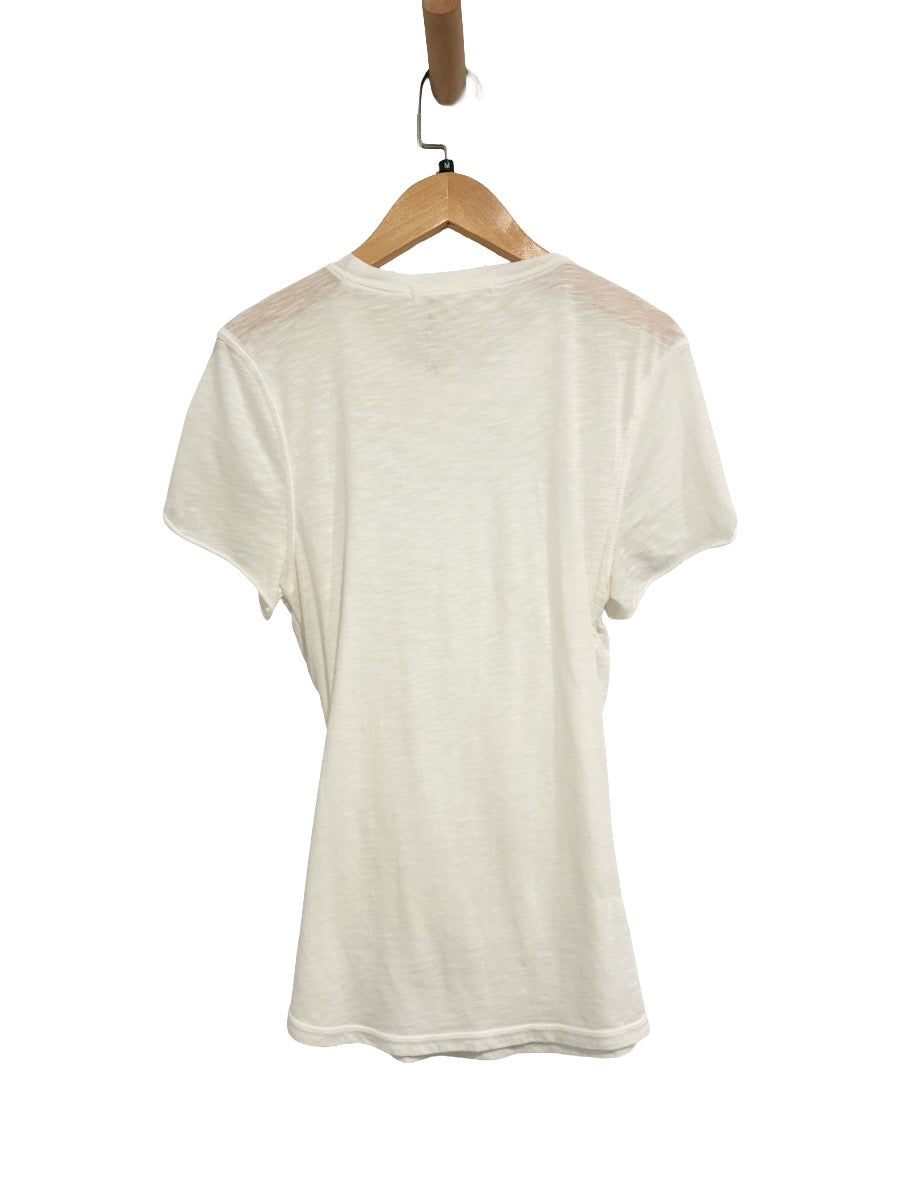 Free People White Crossover Tee - Medium
