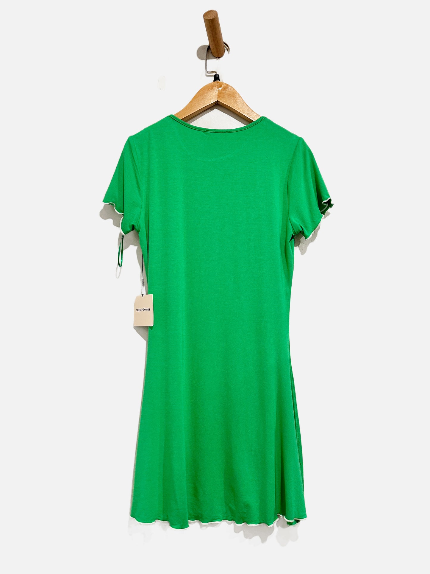 Super Down NWT Green Ruffle Mini Dress - Small