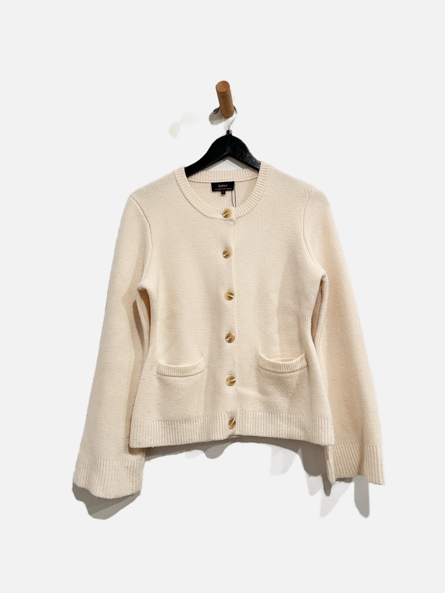 Quince Mongolian Cashmere Button Down Sweater - Small