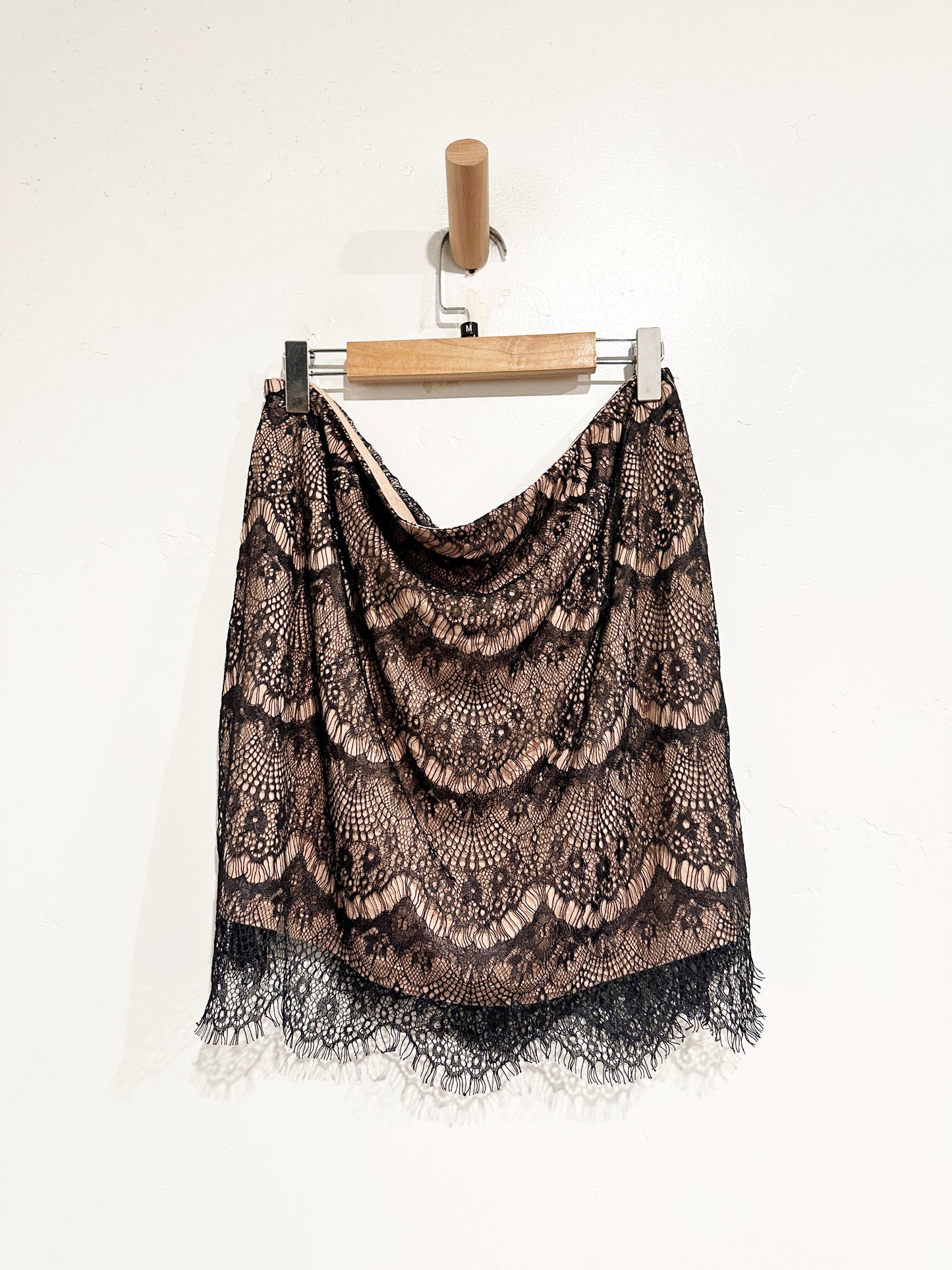 Free People Zoey Black Lace Mini Skirt - 10