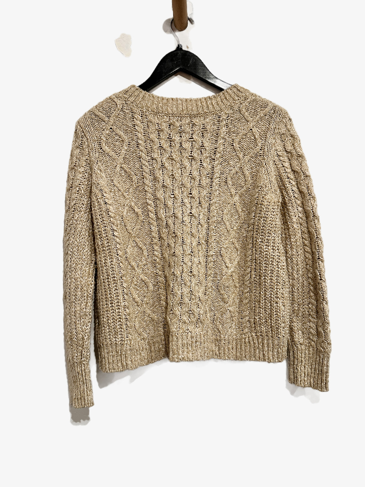 Faherty Oatmeal Cableknit Sweater - XS