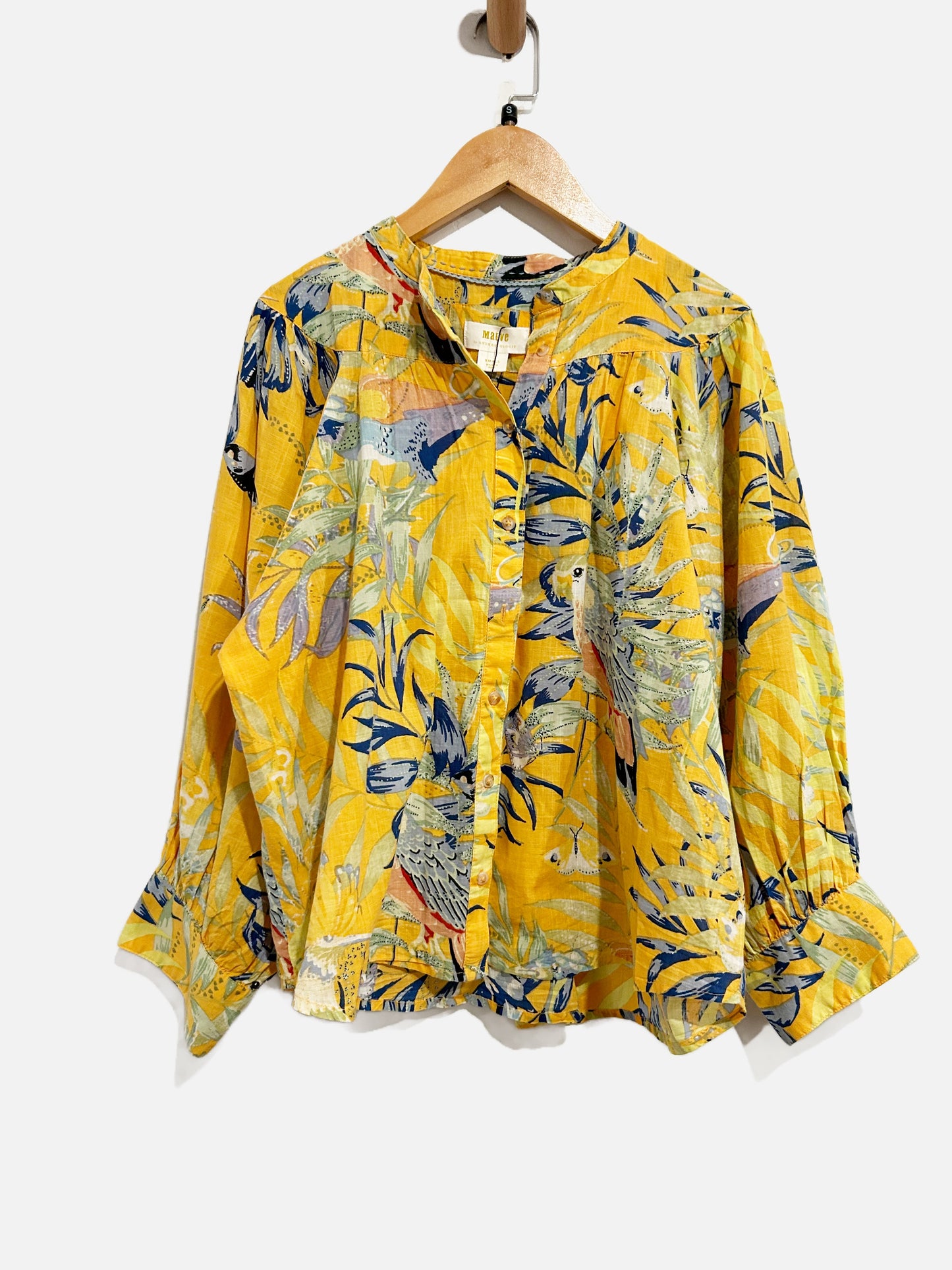 Anthropologie Maeve Tropical Print Blouse - Small