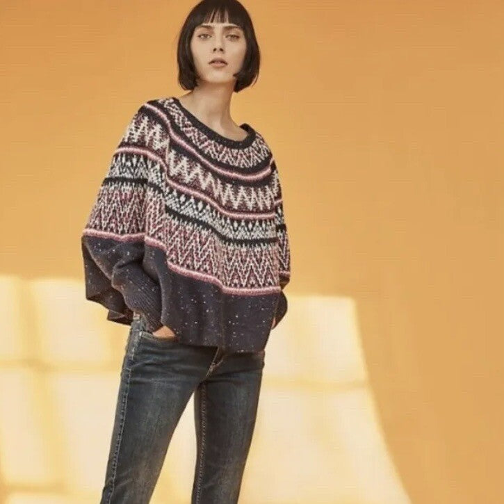 Anthropologie Sleeping On Snow Blue Knit Sweater - XS/S