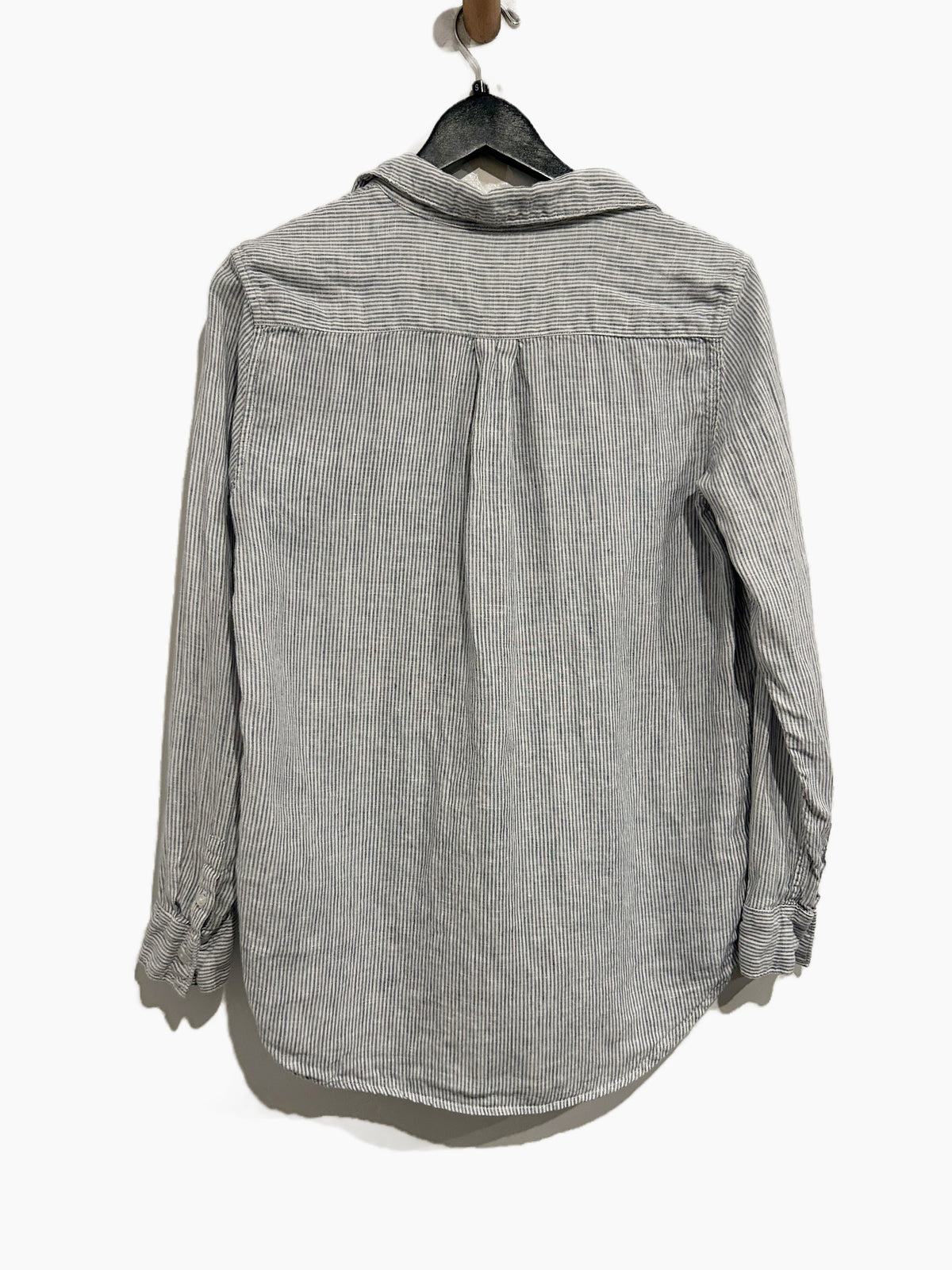 Quince Blue and White Pinstripe Button Down - Small