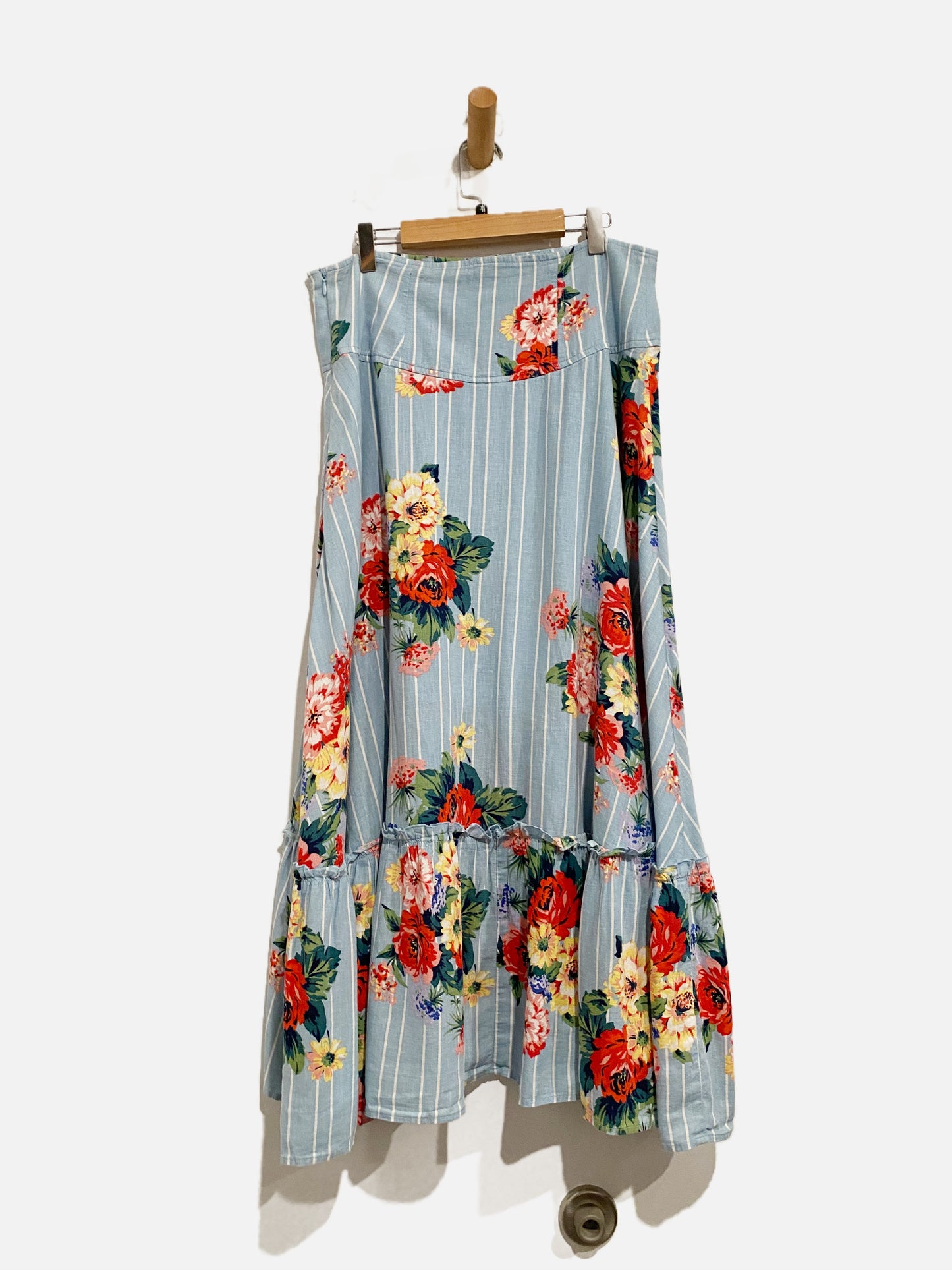Anthropologie Maeve Blue Floral Skirt - 14