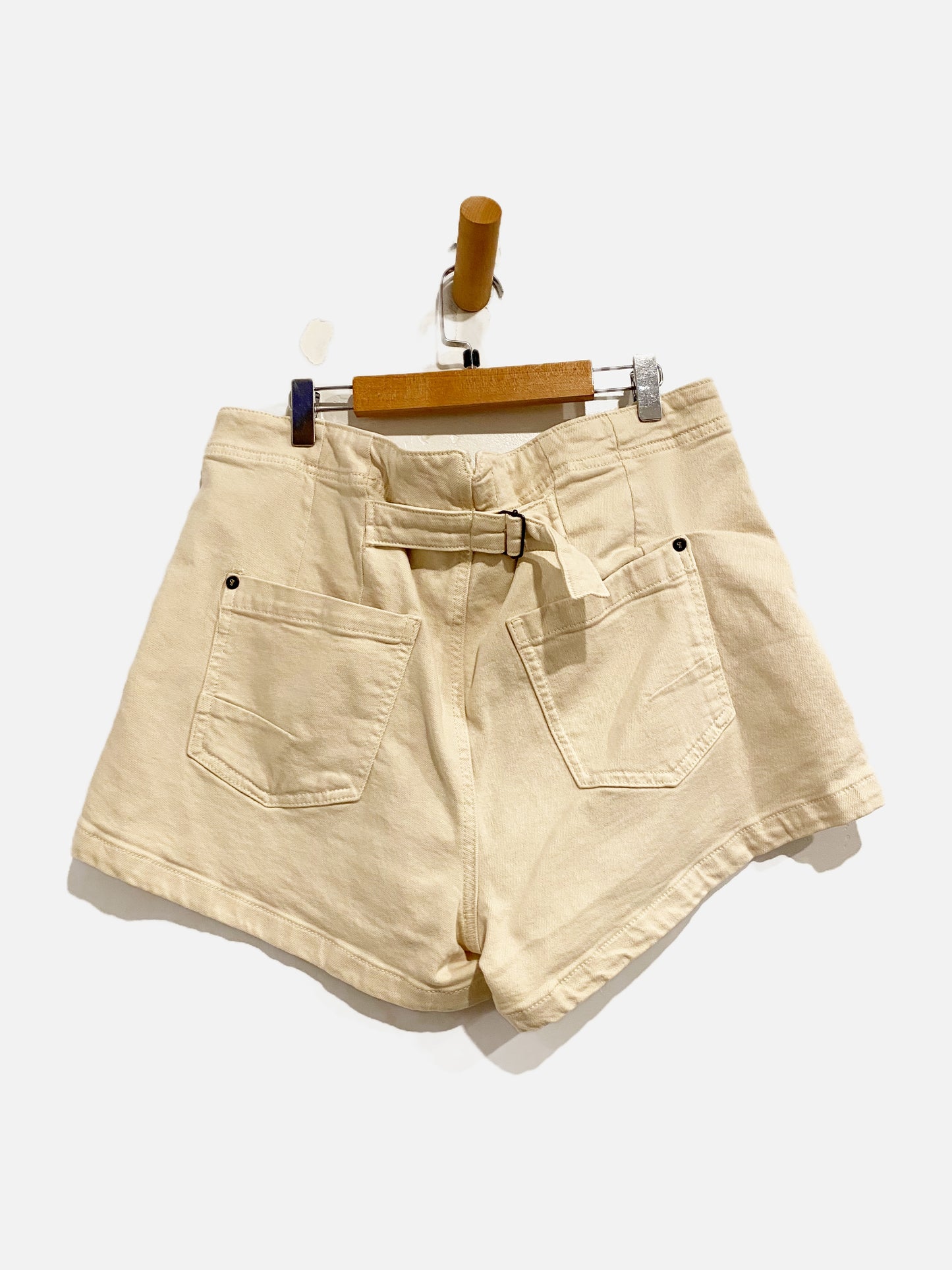 Anthropologie Pilcro Cream Button Shorts - 32
