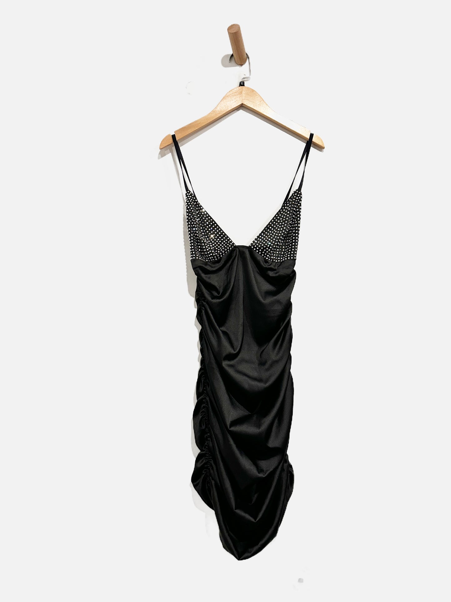 For Love & Lemons Black Rhinestone Mini Dress - Small