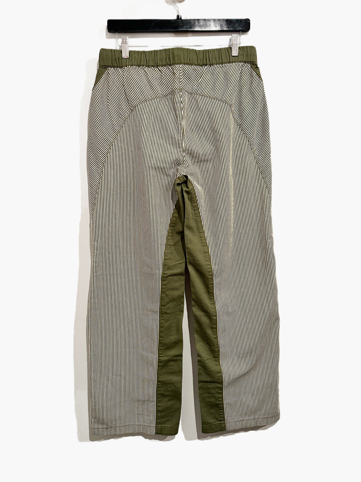 Peihot Green Stripe Wide Leg Pants - Medium