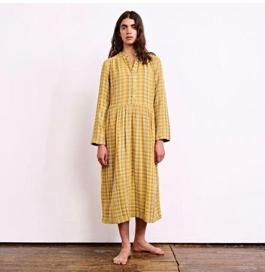 Ace & Jig Yellow Plaid Midi Dress - XS