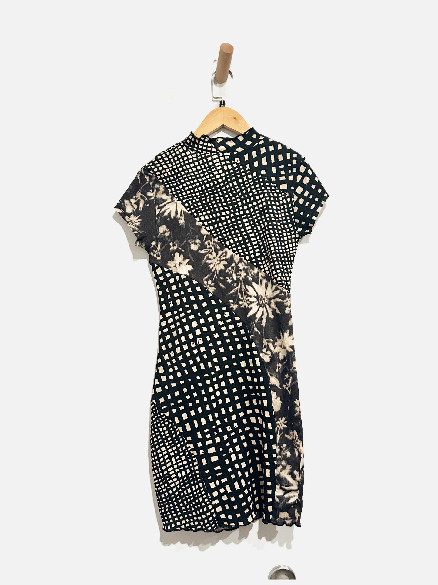 Urban Outfitters Black Floral Pieced Mini Dress - Small