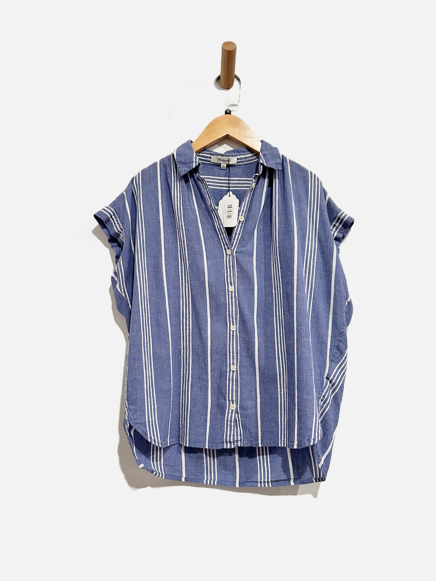Madewell Blue and White Stripe Button Down