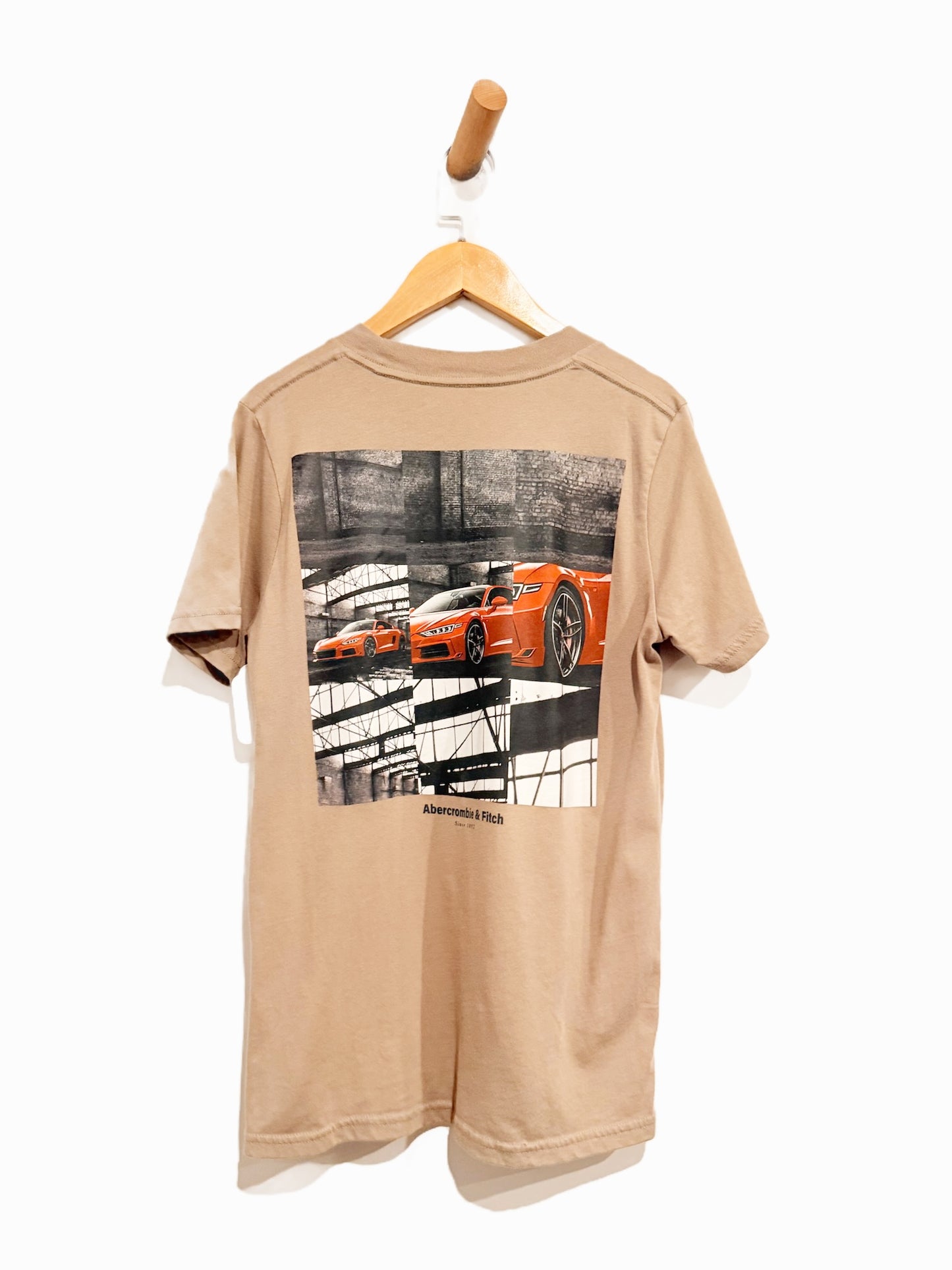 Abercrombie Brown Car Tee - 13/14