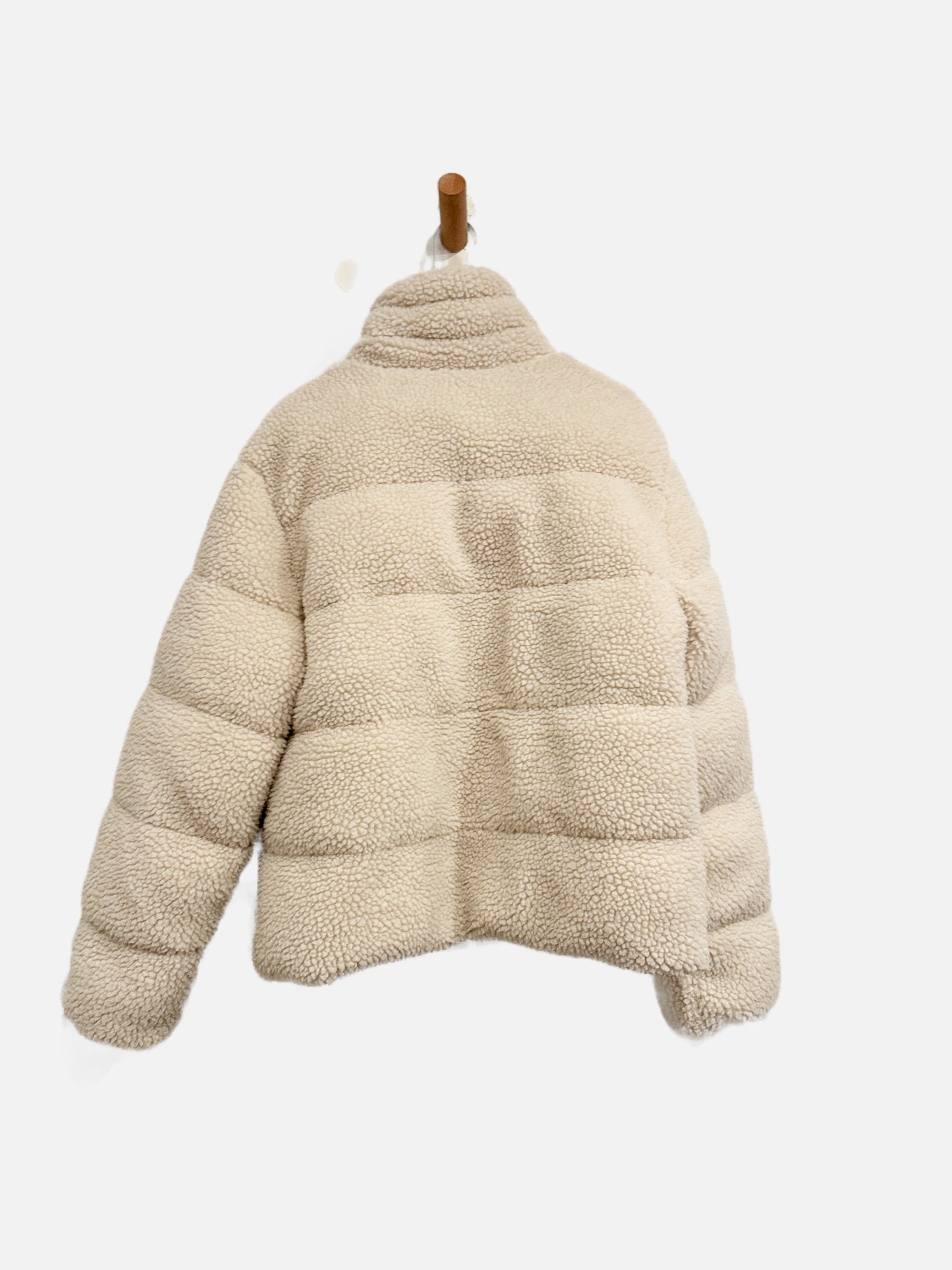 Gap Cream Sherpa Puff Jacket - Small