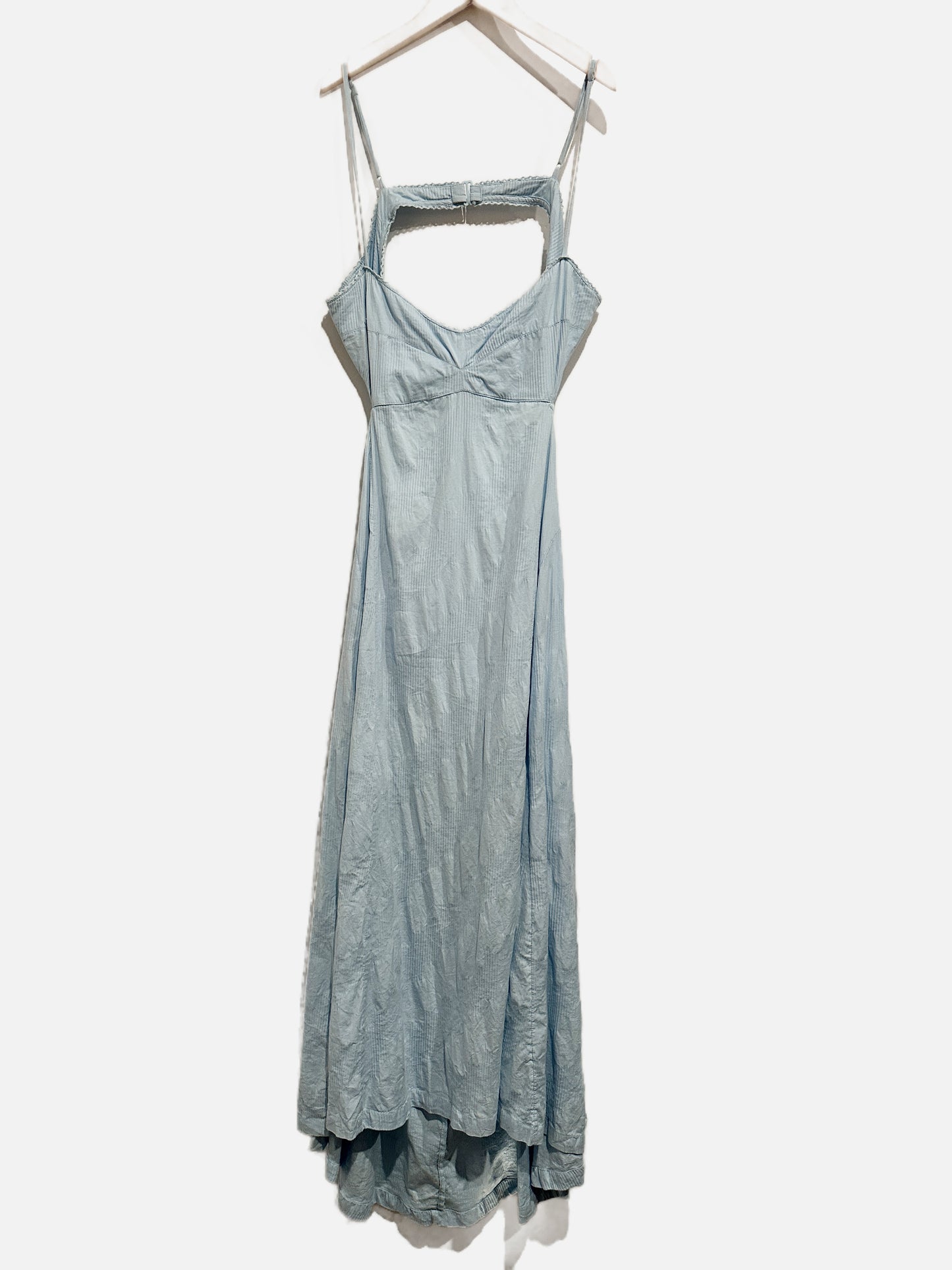 Free People Blue Lace Trim Maxi Dress - Large