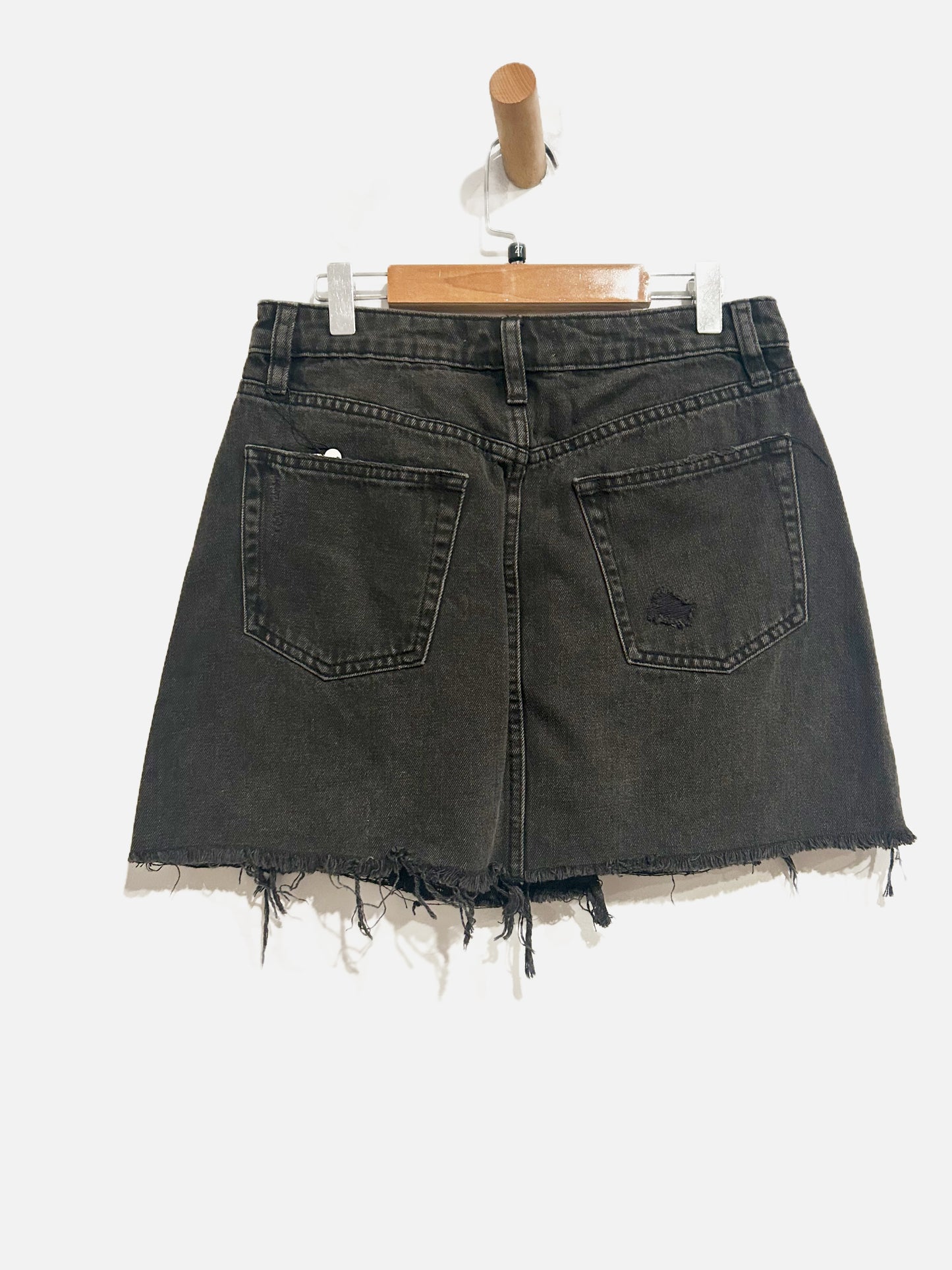 Free People Denim A-Line Mini Skirt in Rainn - 27