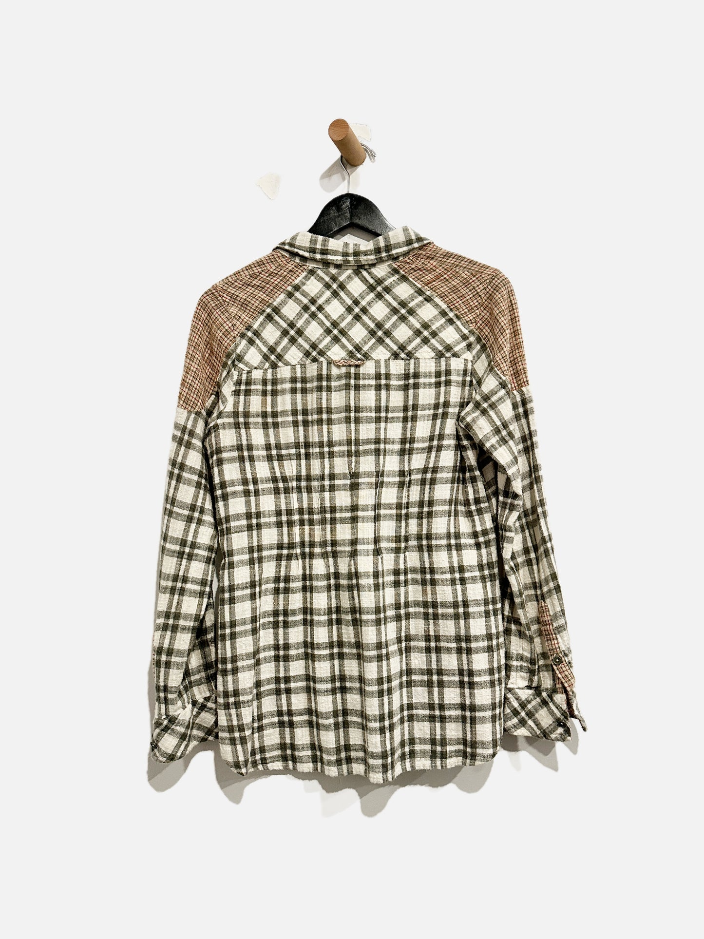 Free People Green Plaid Flannel - Small