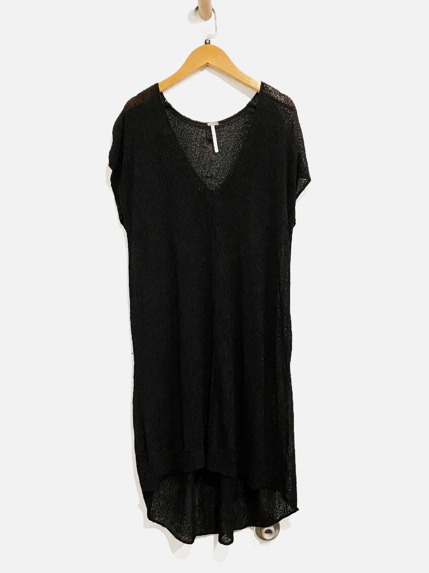 Free People Take it Easy Black Sheer Tunic - XS