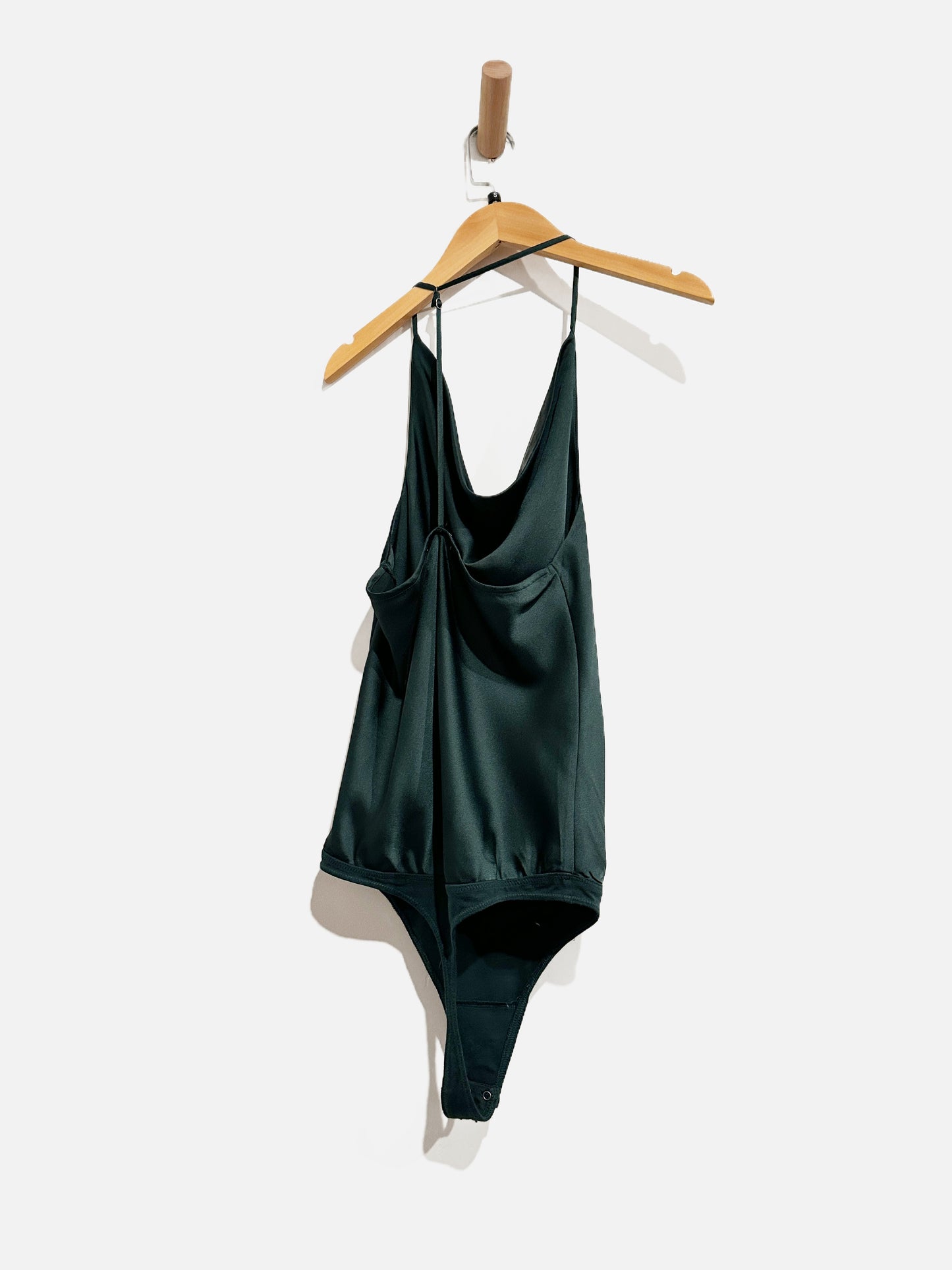 Abercrombie & Fitch Green Satin Bodysuit - Small