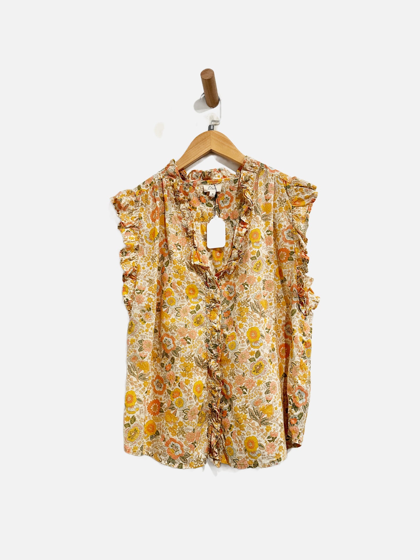 Elan Yellow Floral Tank - Small