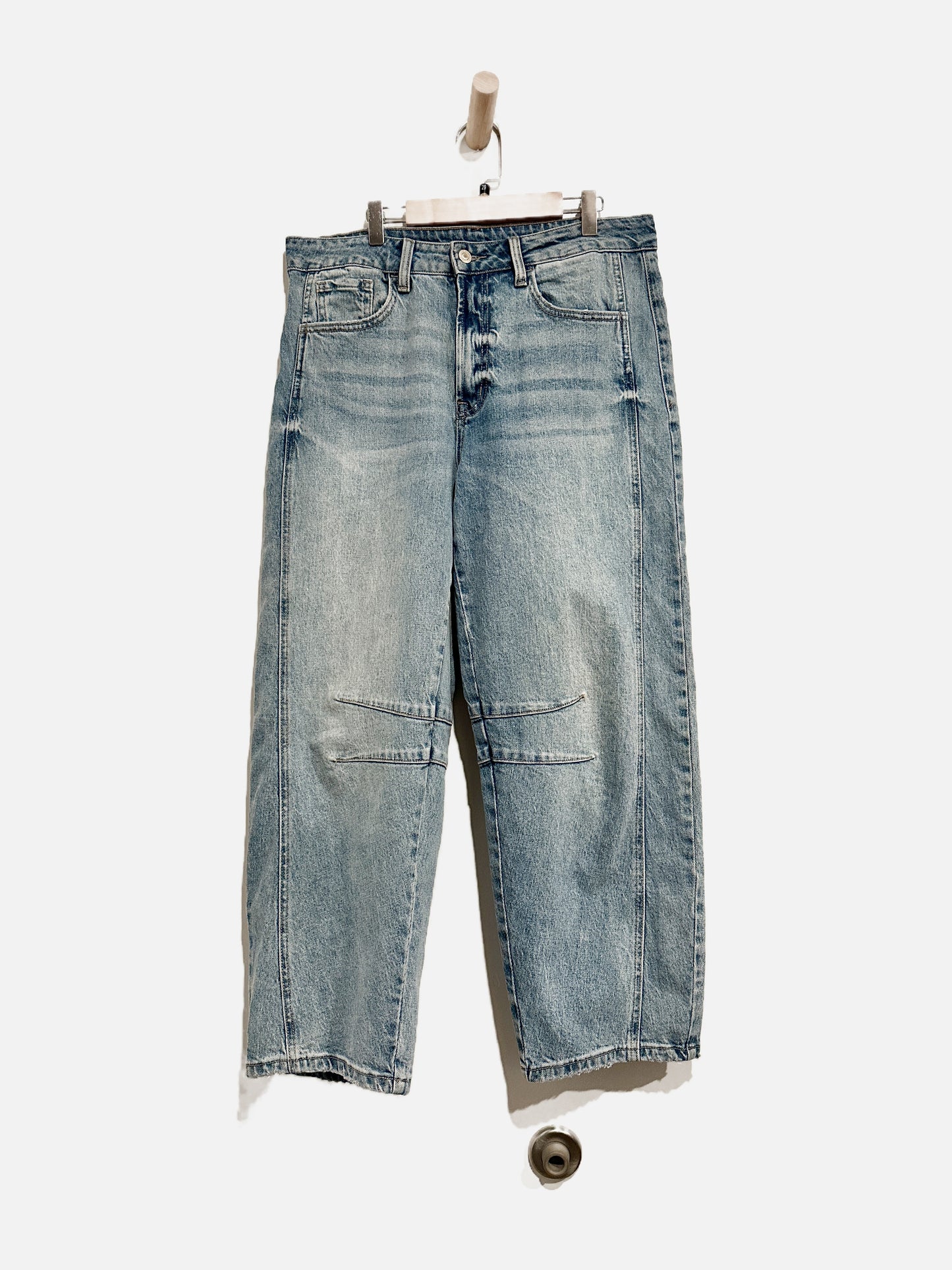 12th Tribe Light Wash Barrel Roll Jeans - 29
