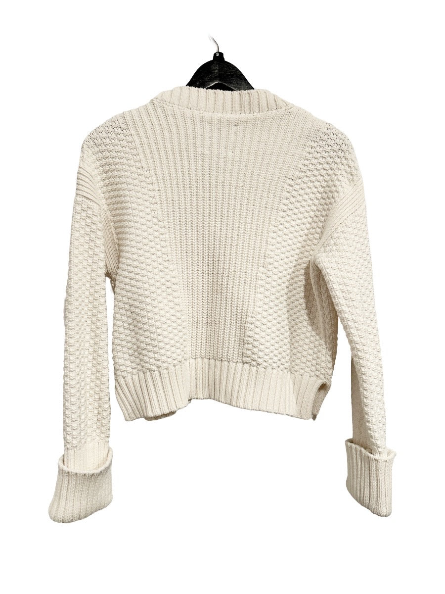 Abercrombie & Fitch The Cameron Seed Stitch Cardigan in White - Small
