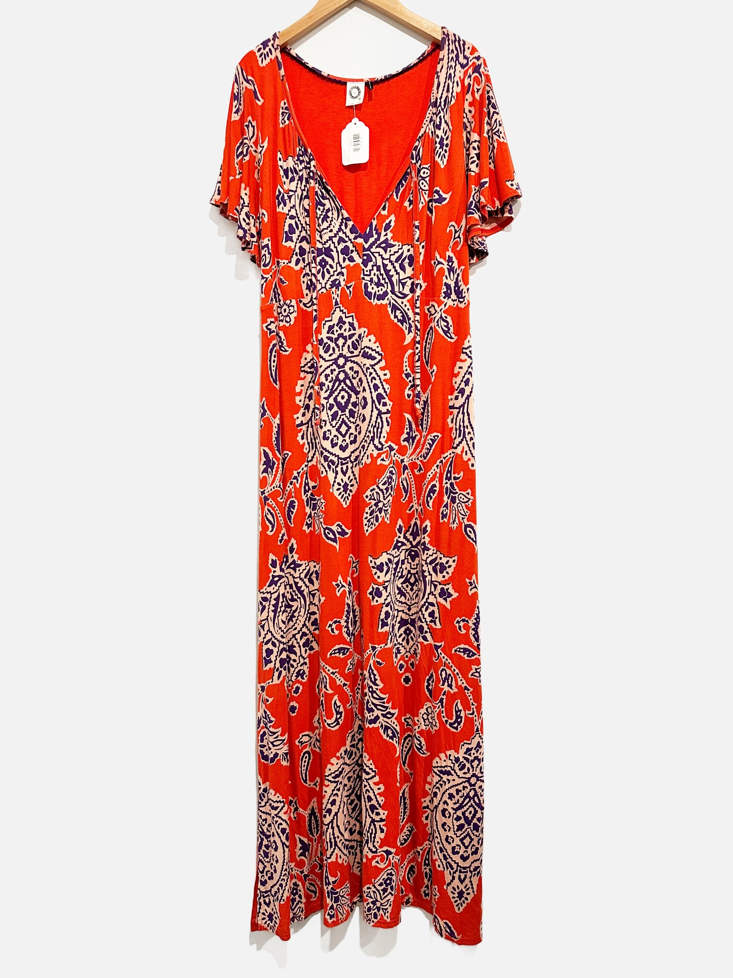 Anthropologie Akemi + Kin Red Medallion Maxi Dress - Small