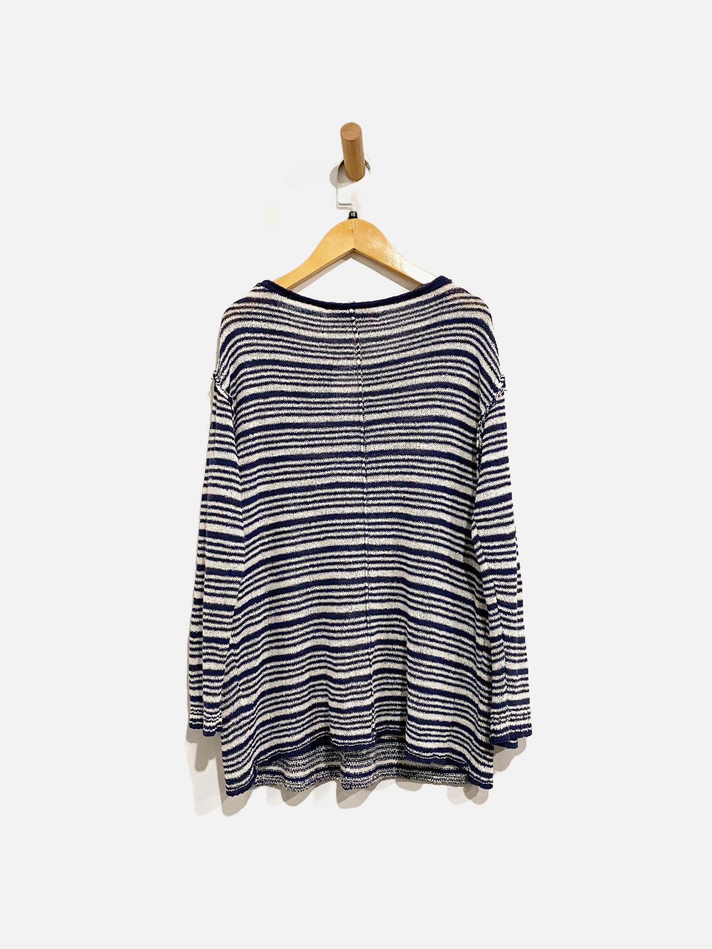 Free People Beach Blue/White Stripe Sweater - XS