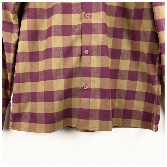 Lululemon Mason’s Peak Flannel in Check Plaid Mini Dark Adobe Frontier - Small