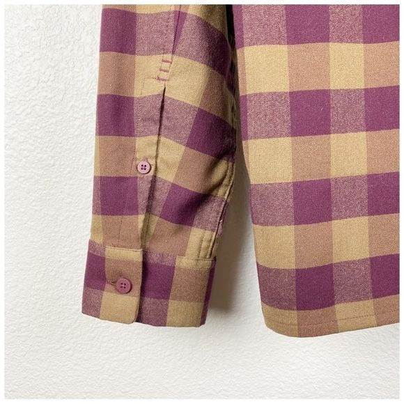 Lululemon Mason’s Peak Flannel in Check Plaid Mini Dark Adobe Frontier - Small