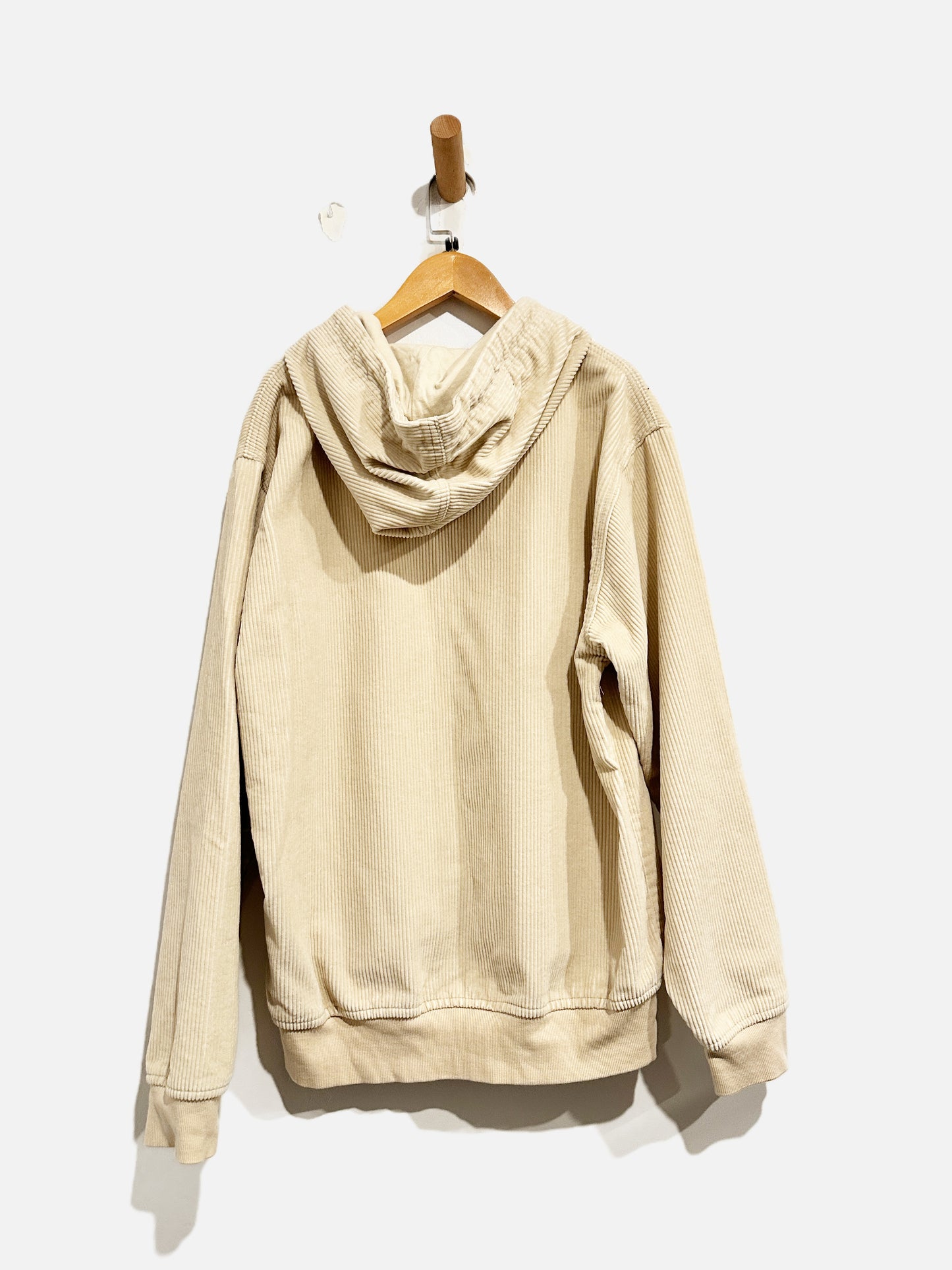 Dickies Mens’ Cream Corduroy Hoodie - Small