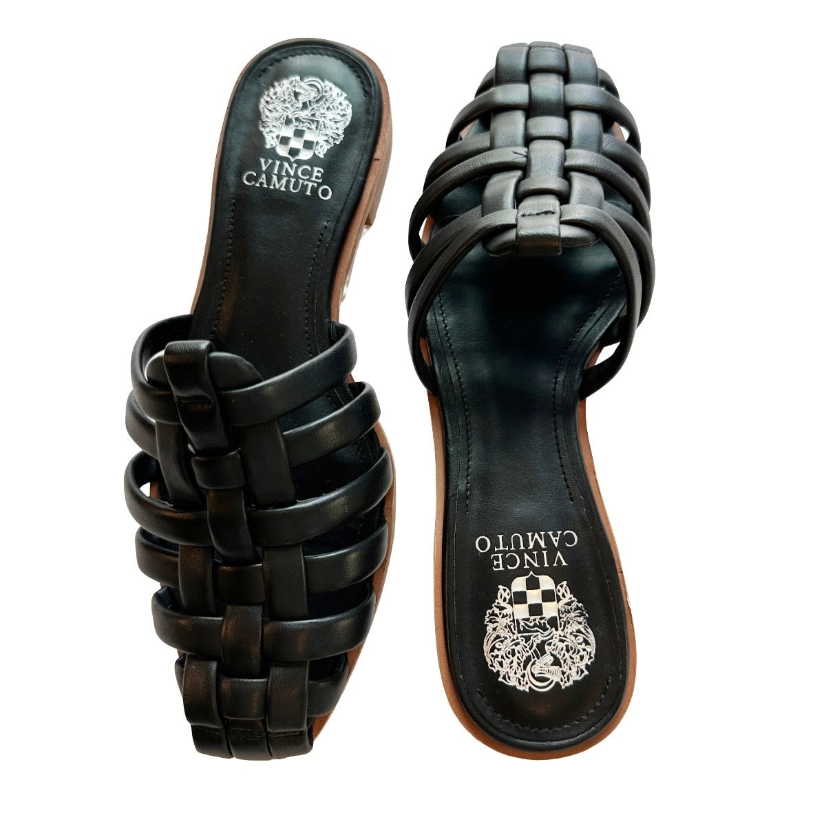Vince Camuto Black Fisherman Sandals - 8