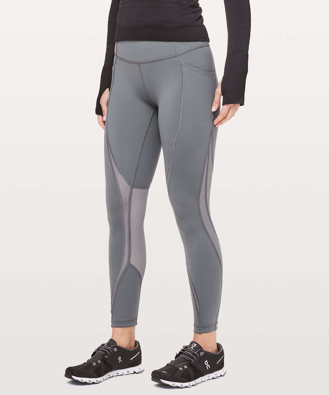 Lululemon Run Smoothly 7/8 Tight in Titanium - 2