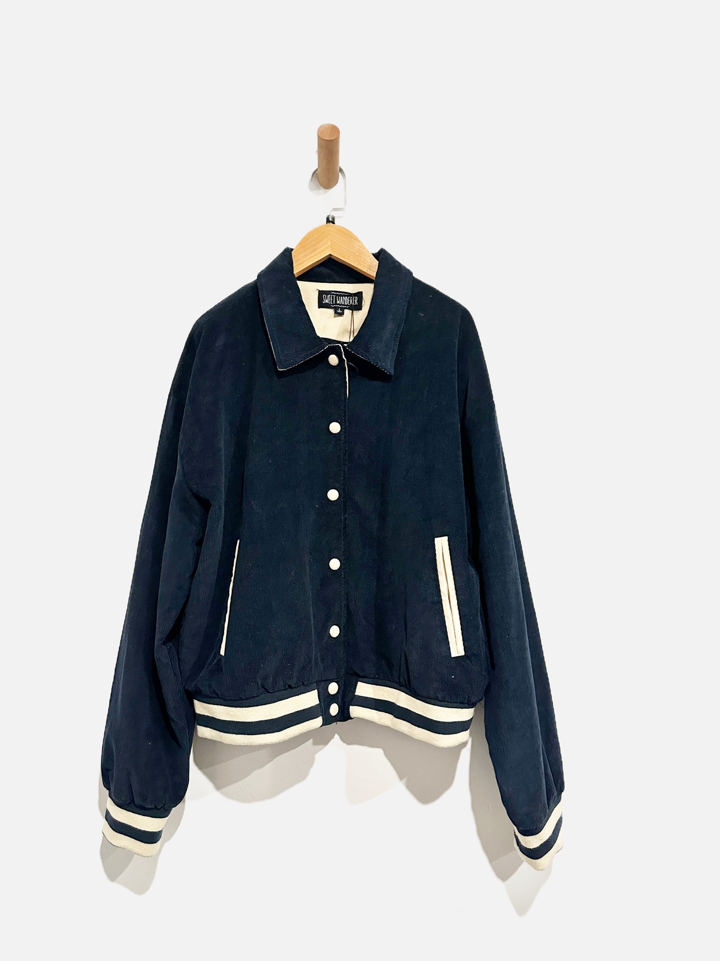 Sweet Wanderer NWT Navy Corduroy Jacket - Large
