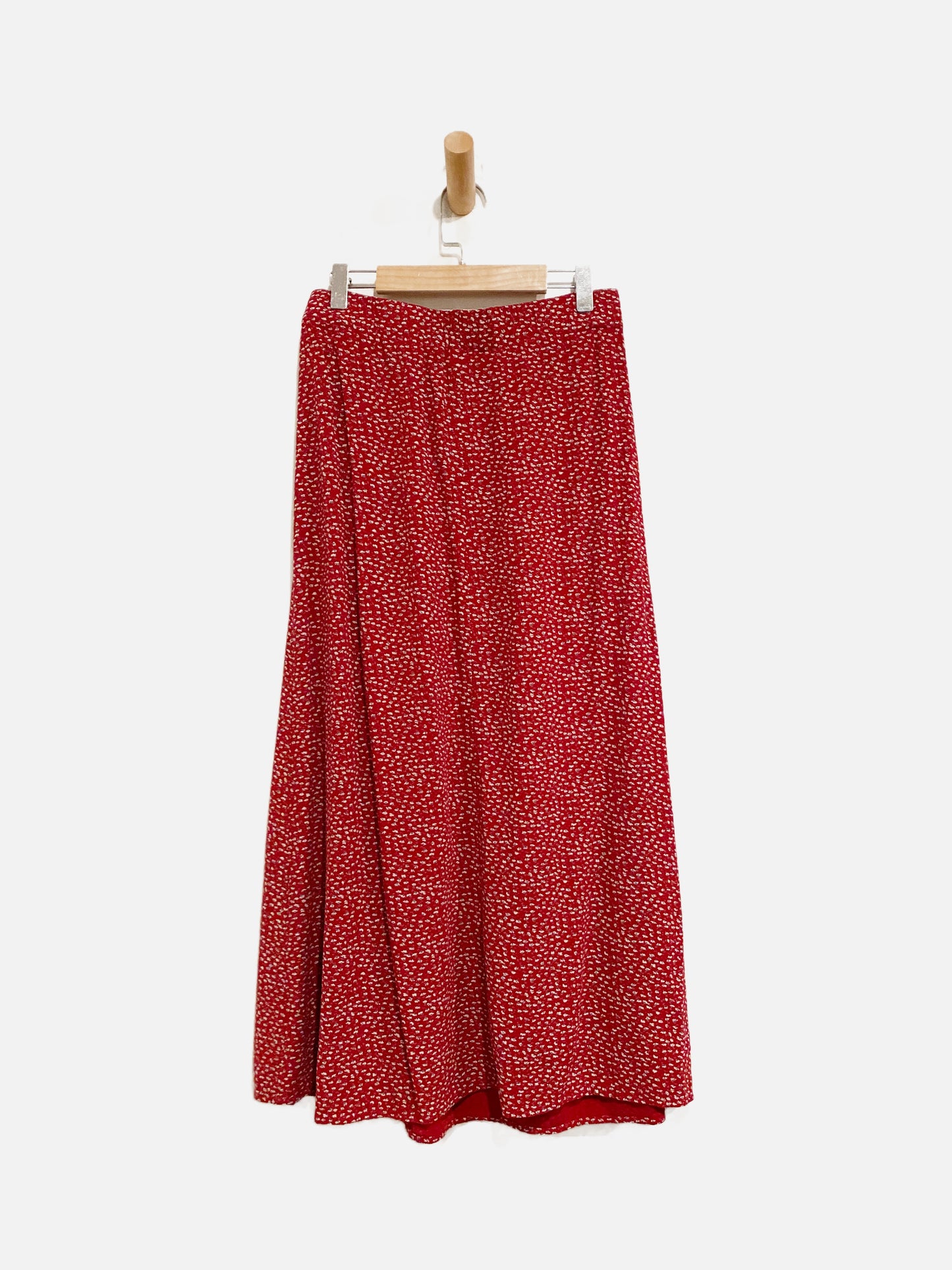 Brandy Melville Red Floral Midi Skirt - 0S