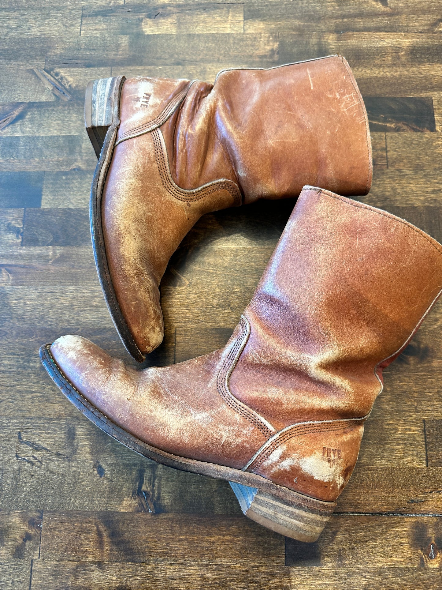 Frye Vintage Brown Leather Boots - 7