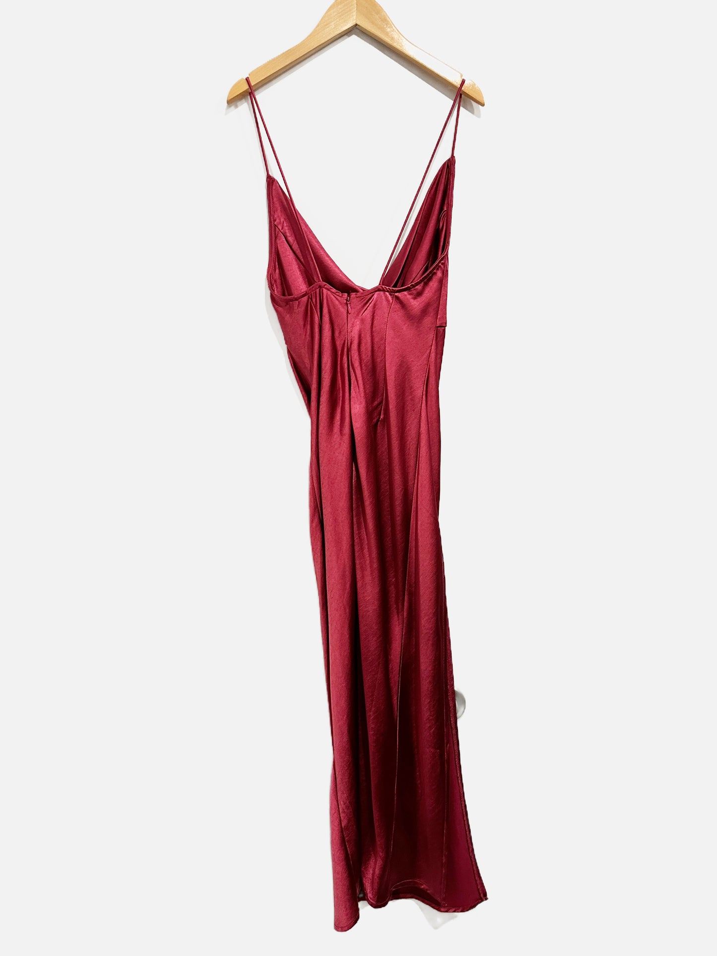 Lioness Pink Satin Slip Midi Dress - XS