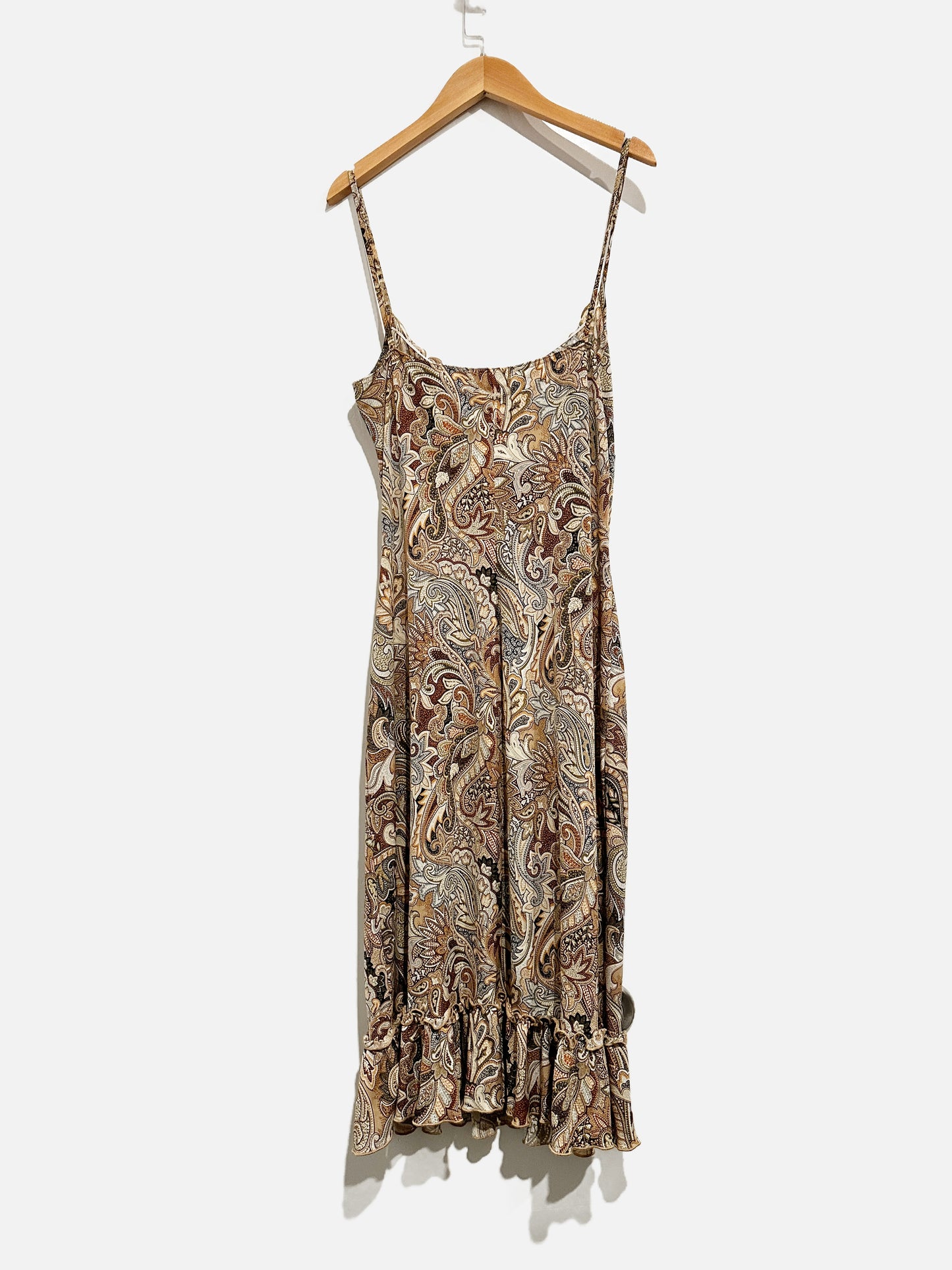 Wet Seal Vintage Paisley Slinky Dress - M/L