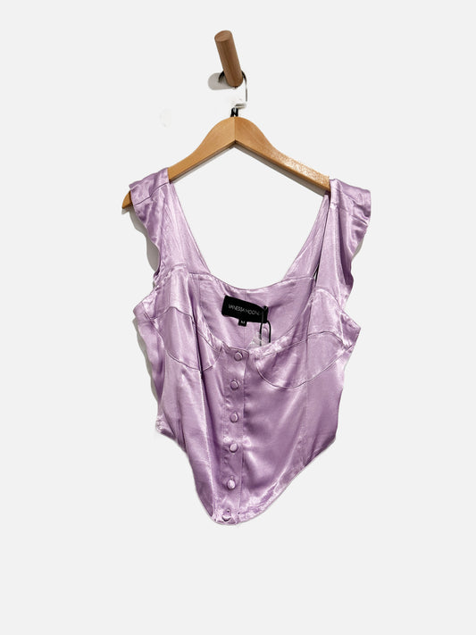 Vanessa Mooney Purple Bustier Tank - Medium
