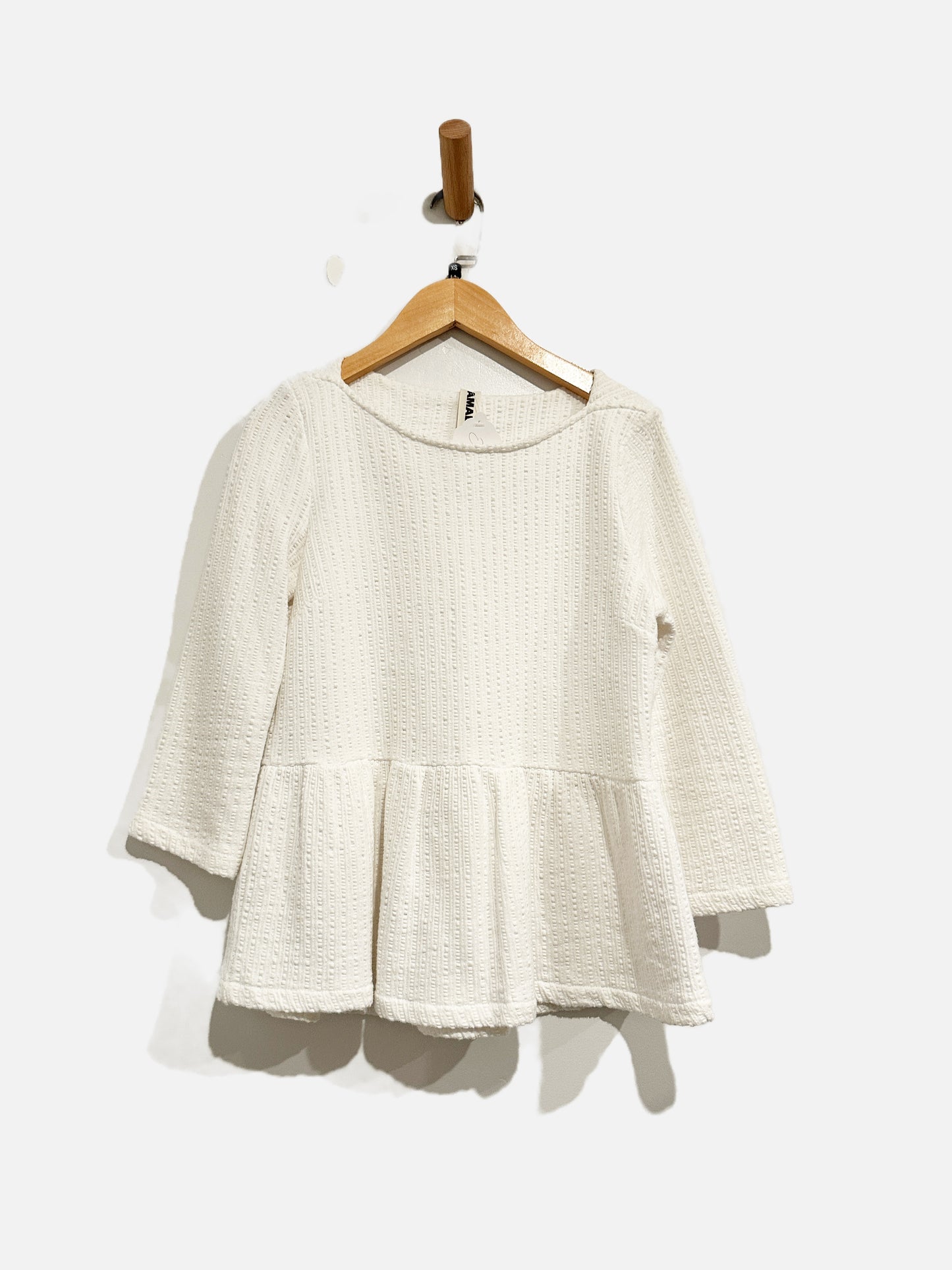 Anthropologie Amadi White Peplum Top - XSP