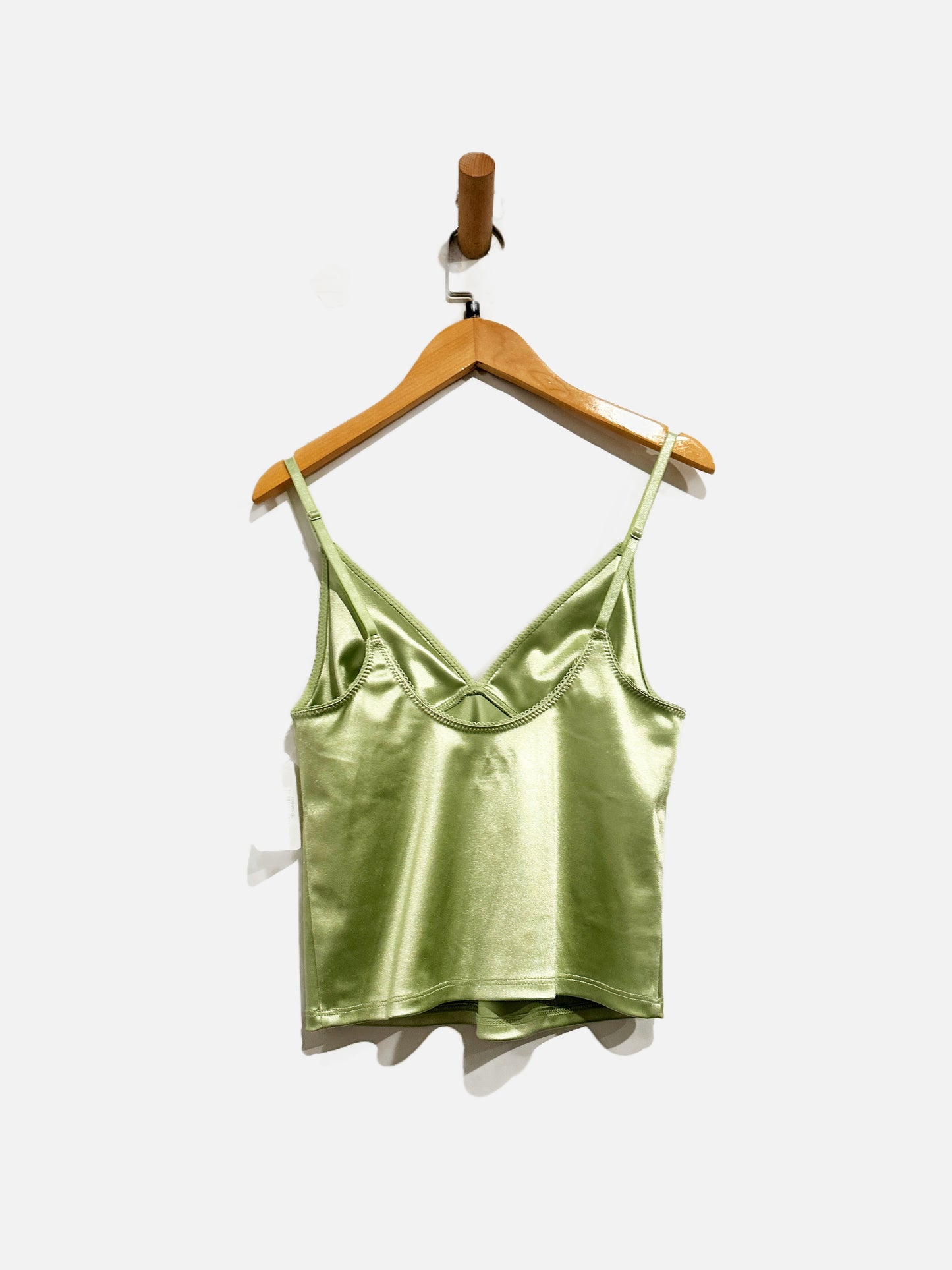Out From Under Green Satin Cami - Medium