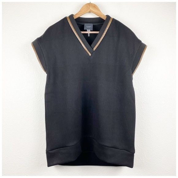 Lysse Quilted Convertible Sweatshirt In Black Size Small