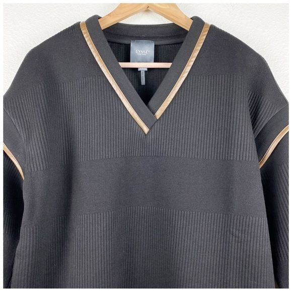Lysse Quilted Convertible Sweatshirt In Black Size Small