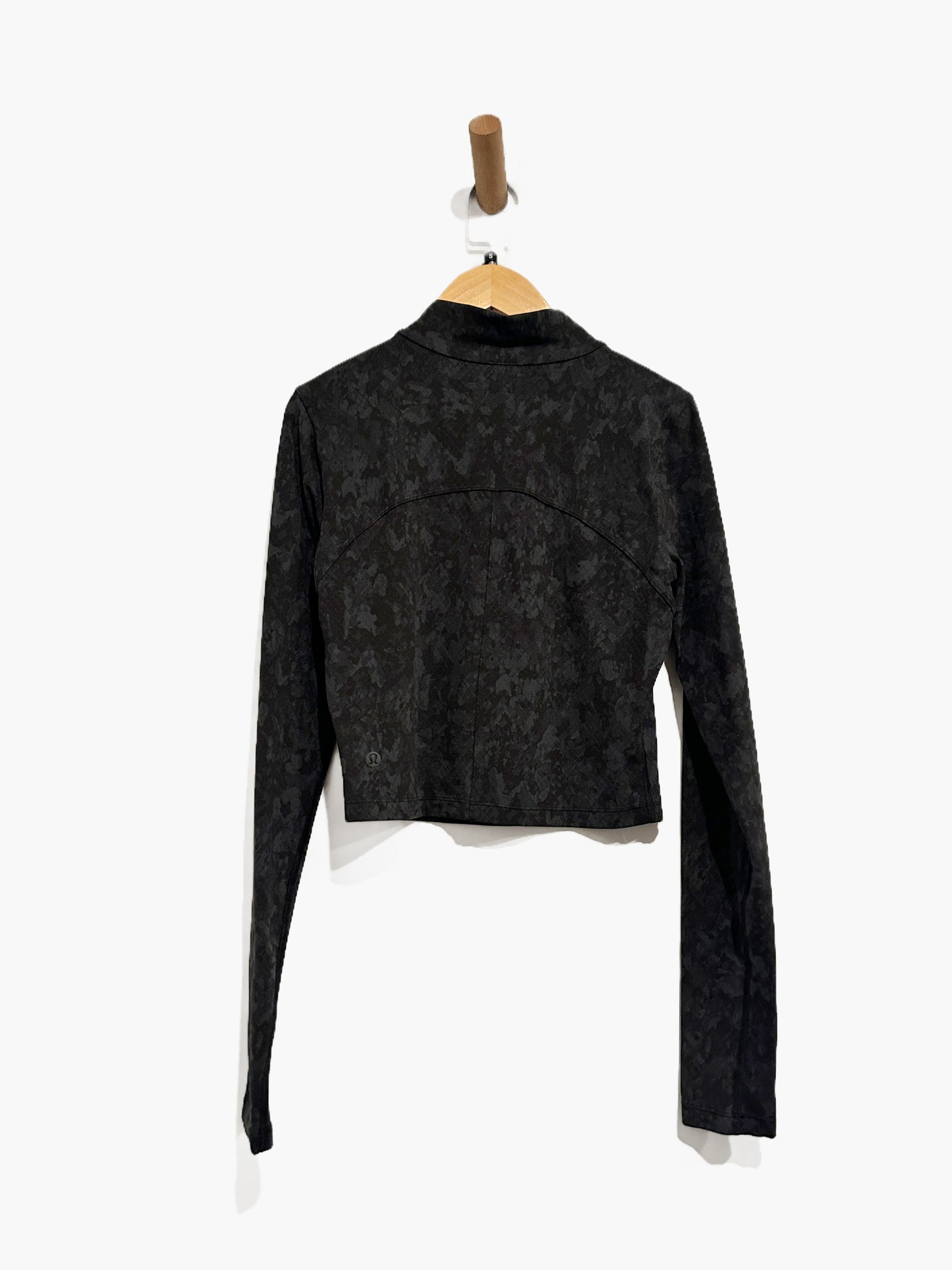 Lululemon All Aligned Mock Neck Long Sleeve Shirt in Hideaway Camo Deep Coal Multi - 6