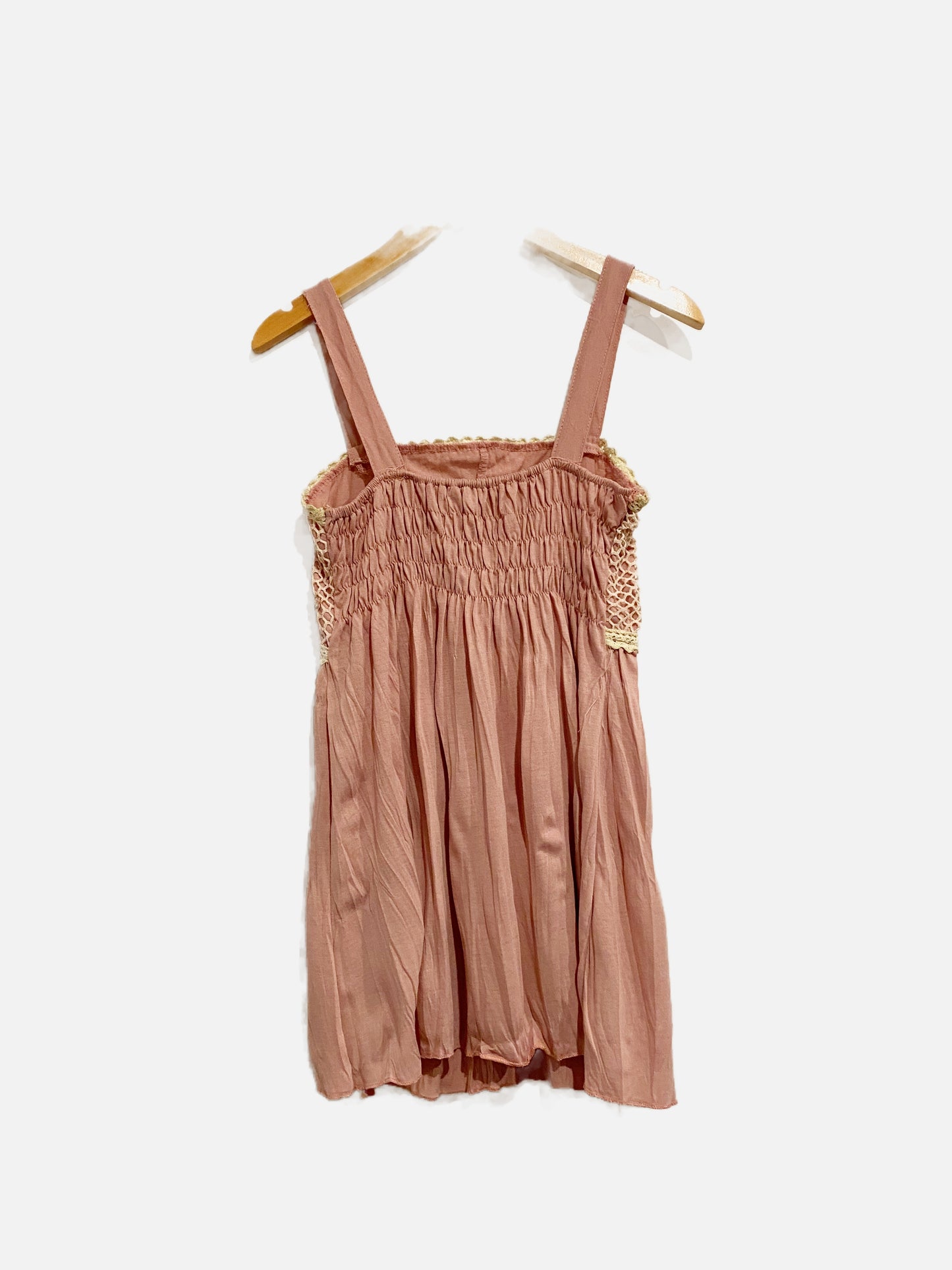 Y2K Pink Crochet Tank -Small