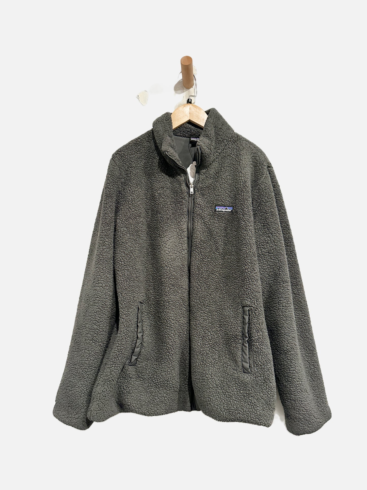 Patagonia Women’s Los Gatos Grey Sherpa Zip Up - XL