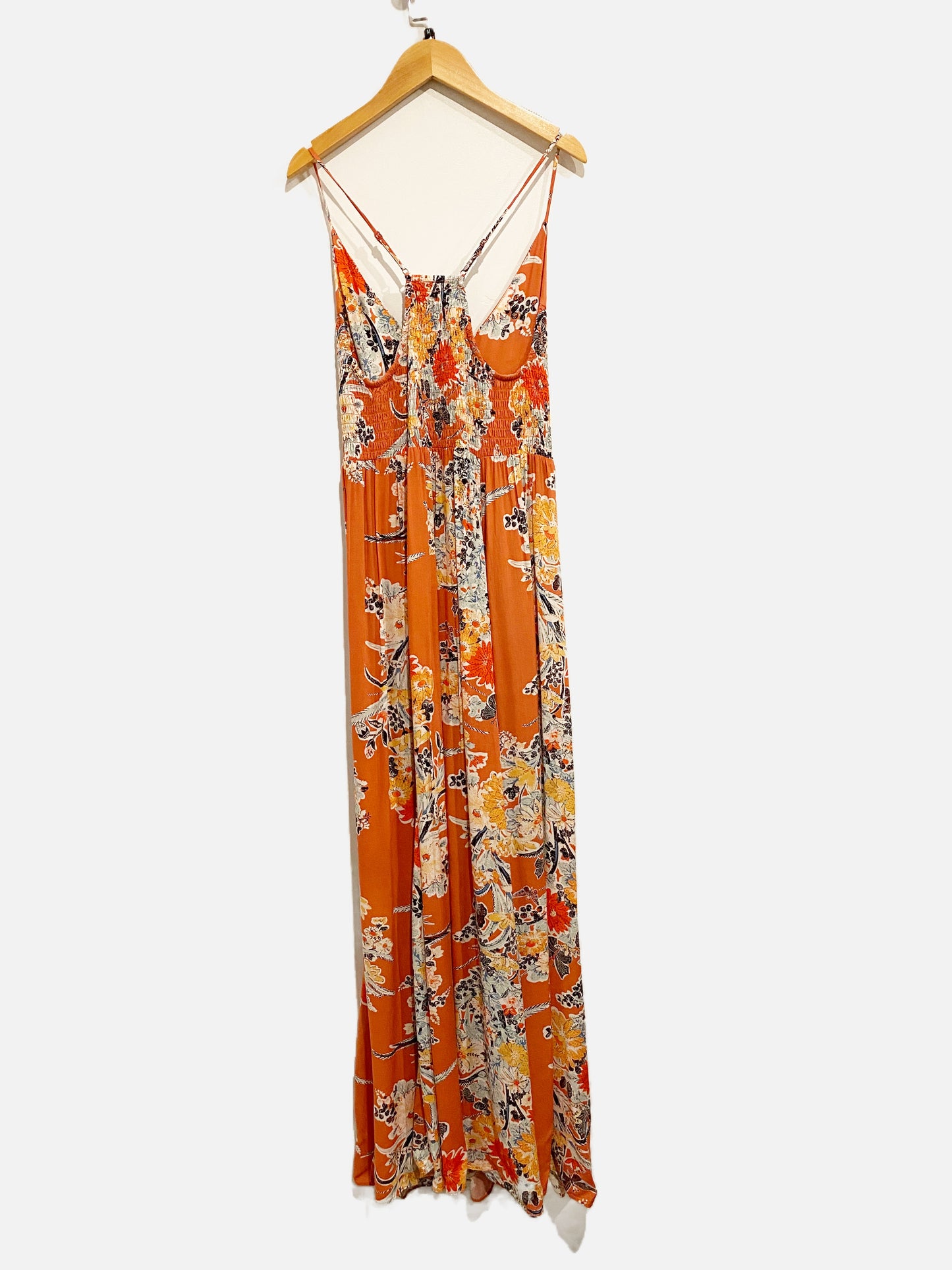 Free People Through the Vine Pink Floral Maxi Dress - Medium