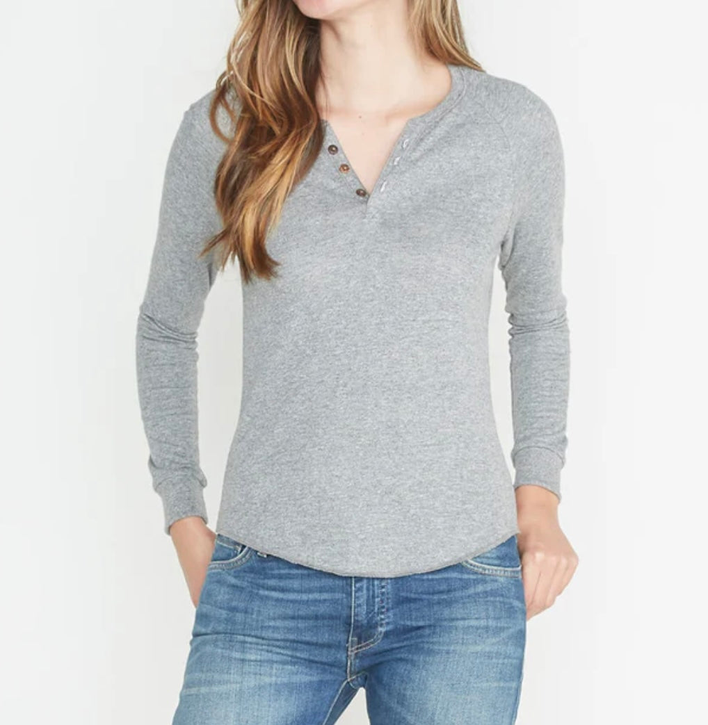 Marine Layer Double Knit Gray Henley - Small