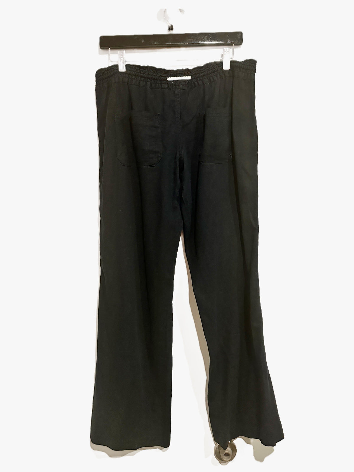 Roxy Oceanside Linen Blend Beach Pants in True Black - Large
